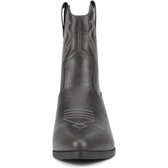 Blazing Ankle Boot Women Black Pointe Toe Low Heel - Picture 4 of 6